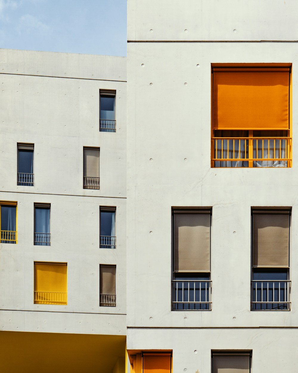 Architectural perspective with bold geometric lines